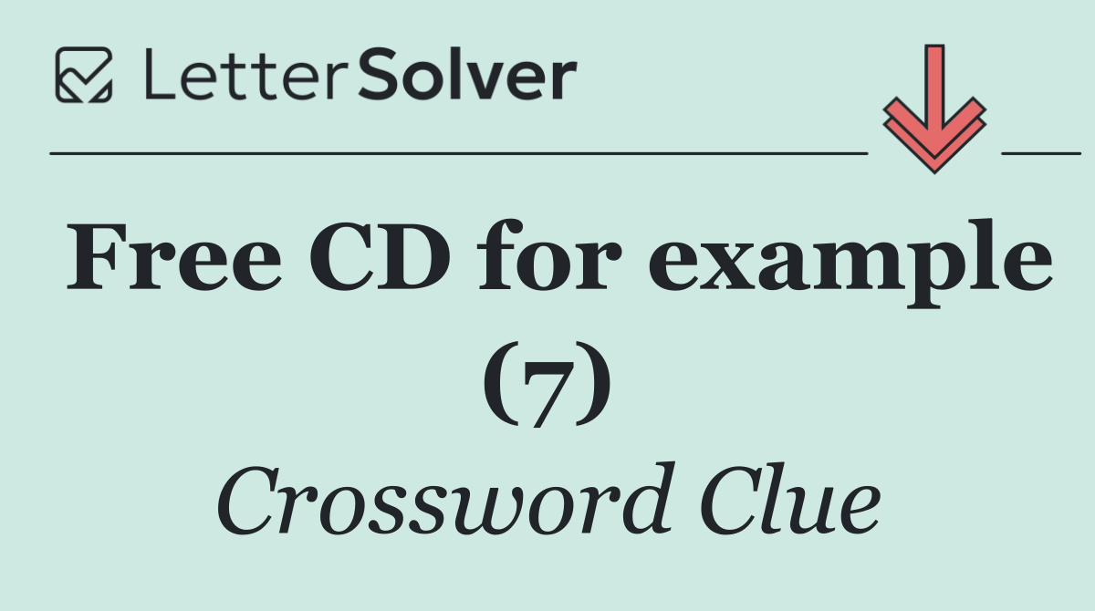 Free CD for example (7)