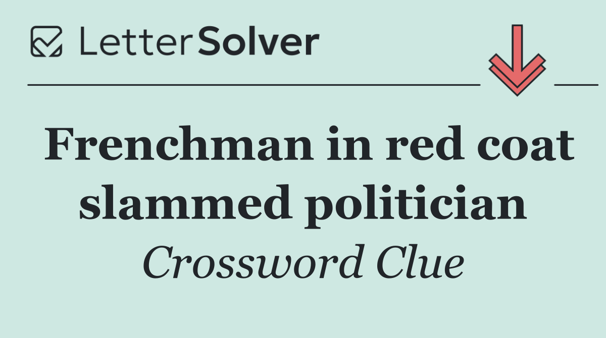 Frenchman in red coat slammed politician