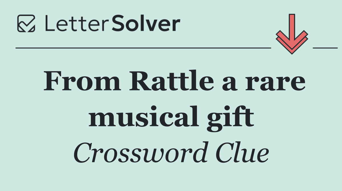 From Rattle a rare musical gift
