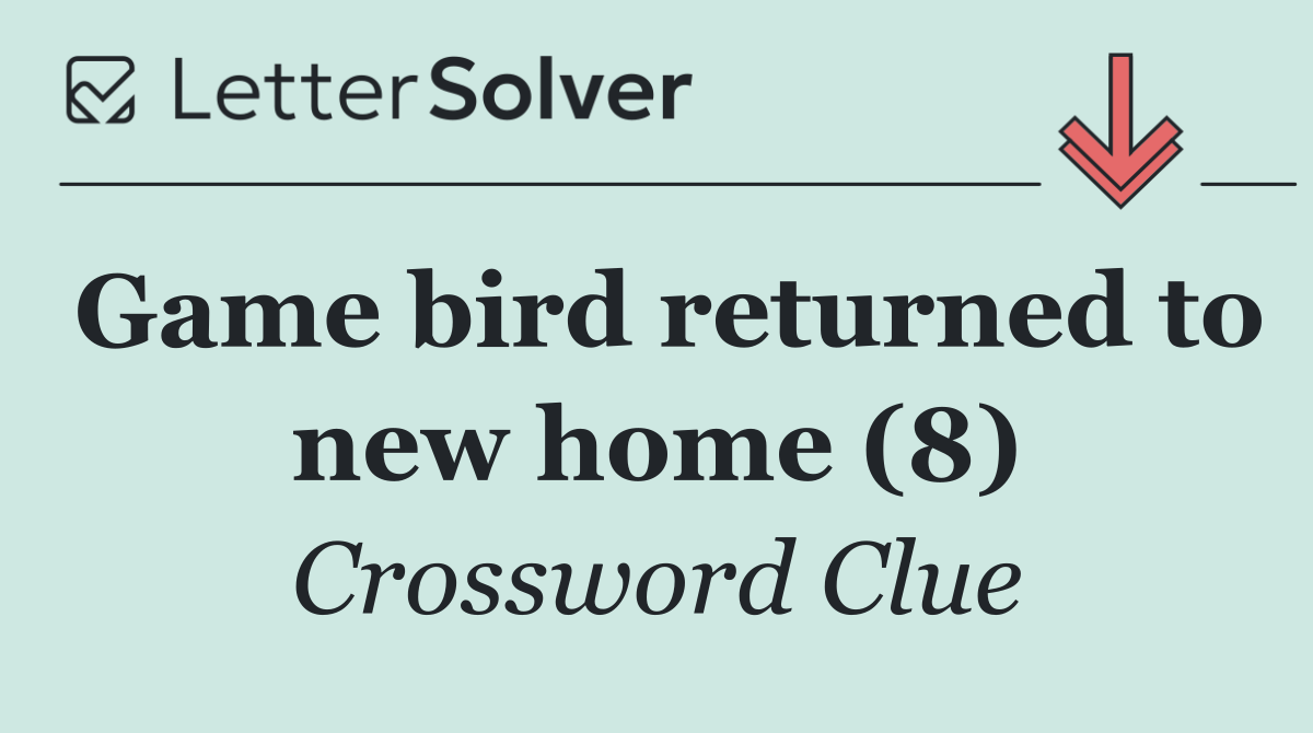 Game bird returned to new home (8)