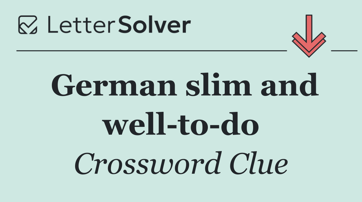 German slim and well to do