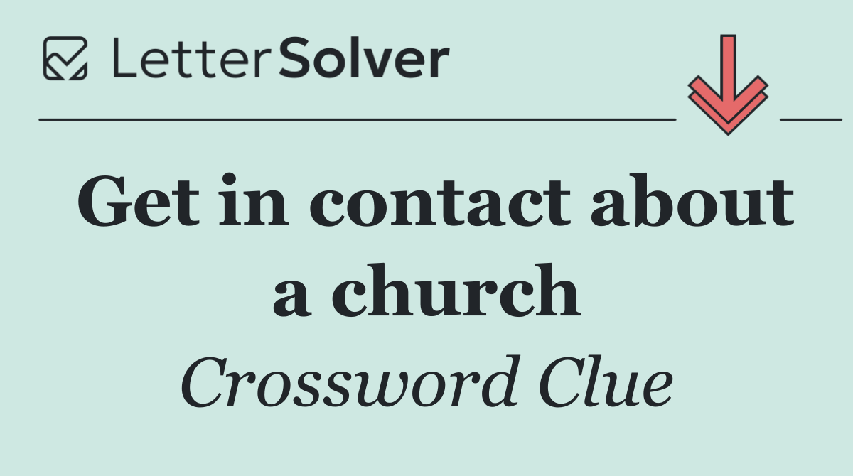 Get in contact about a church