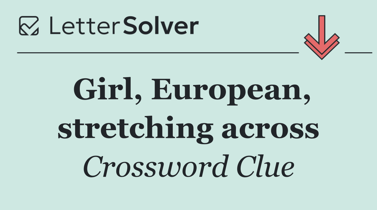 Girl, European, stretching across