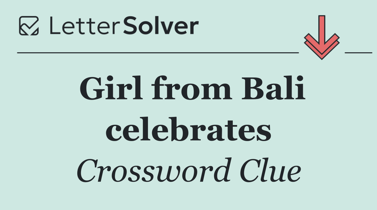 Girl from Bali celebrates