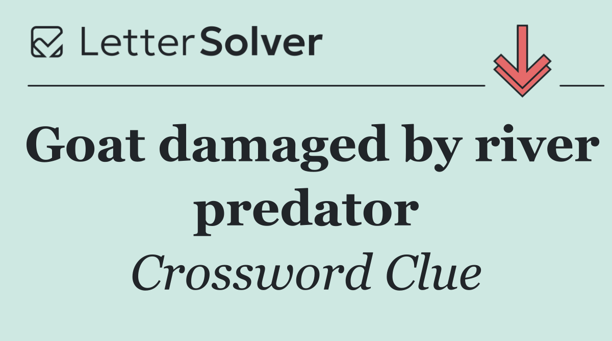 Goat damaged by river predator