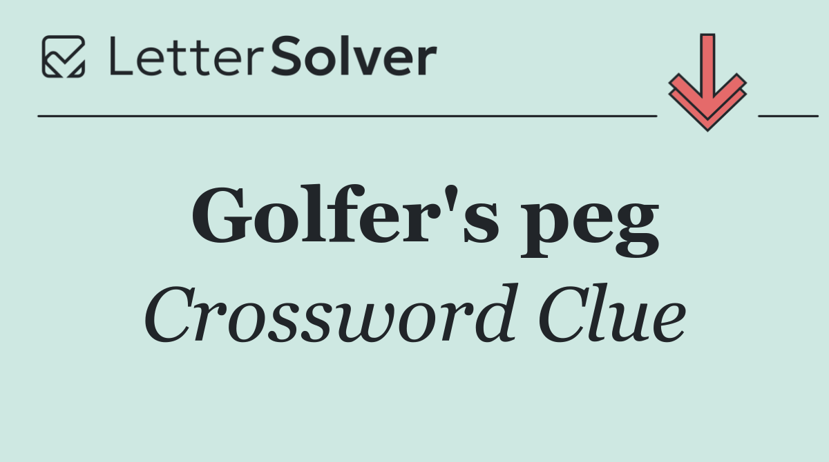 Golfer's peg