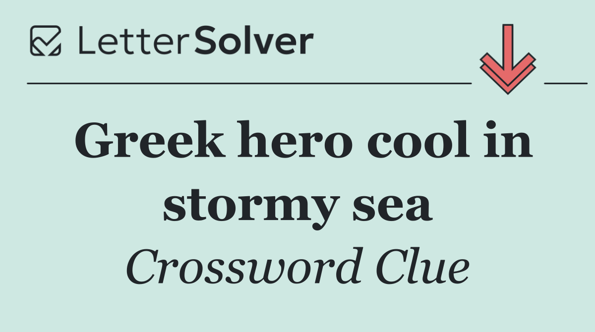 Greek hero cool in stormy sea