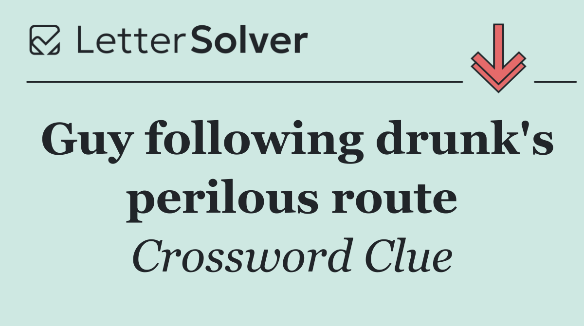 Guy following drunk's perilous route