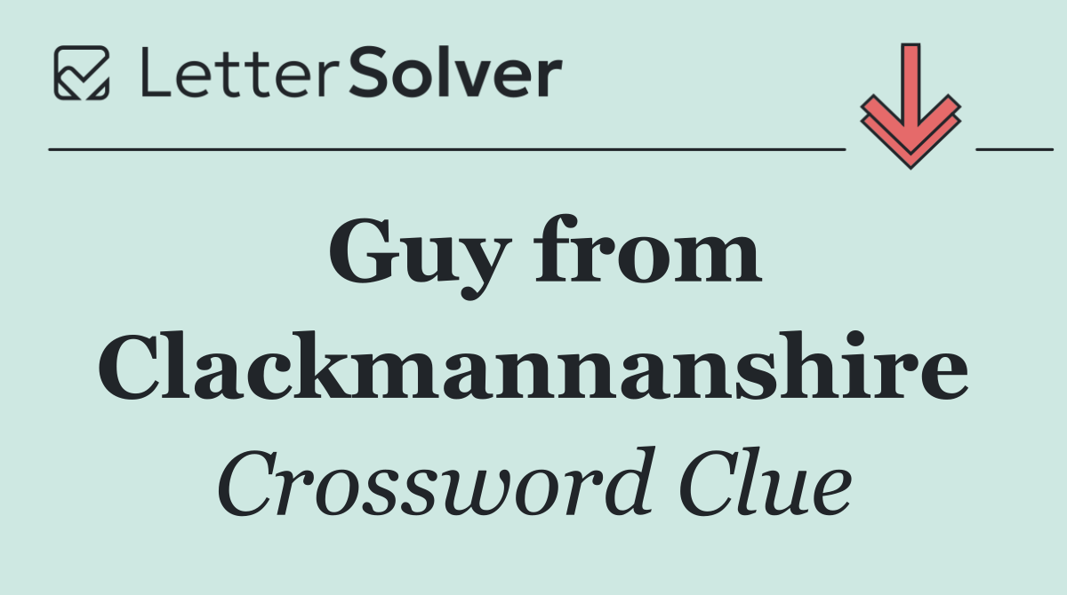 Guy from Clackmannanshire