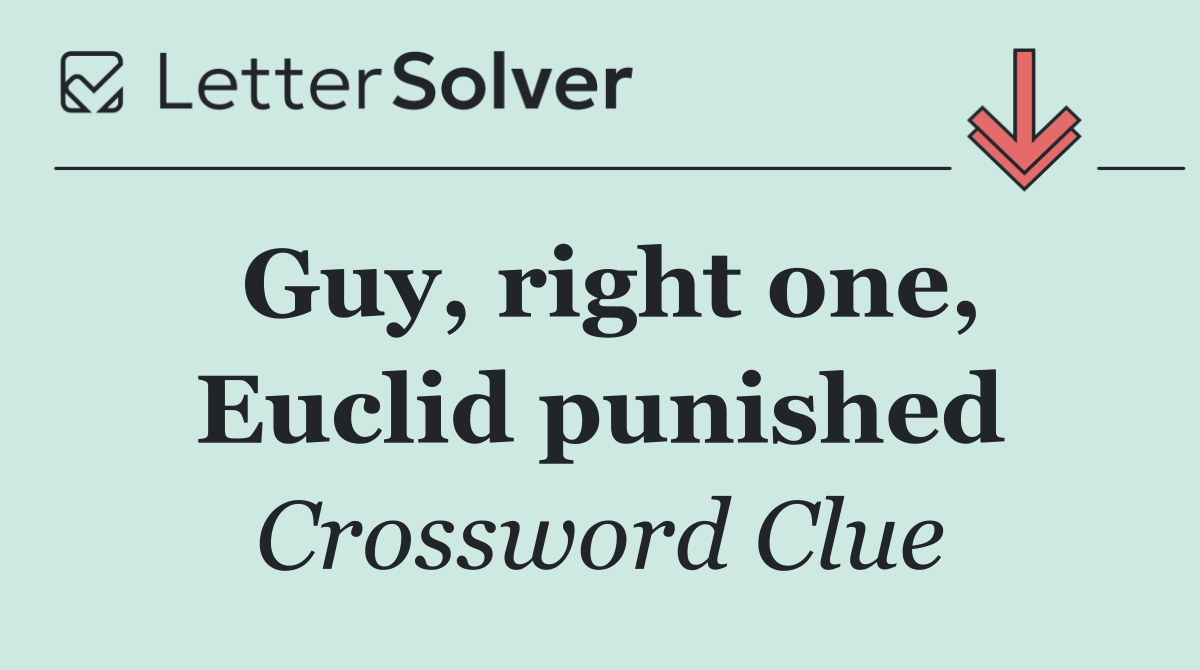 Guy, right one, Euclid punished