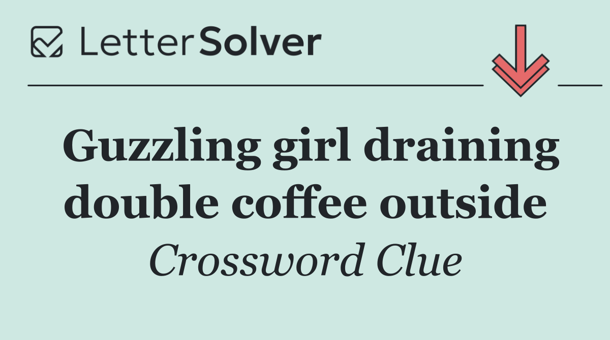 Guzzling girl draining double coffee outside