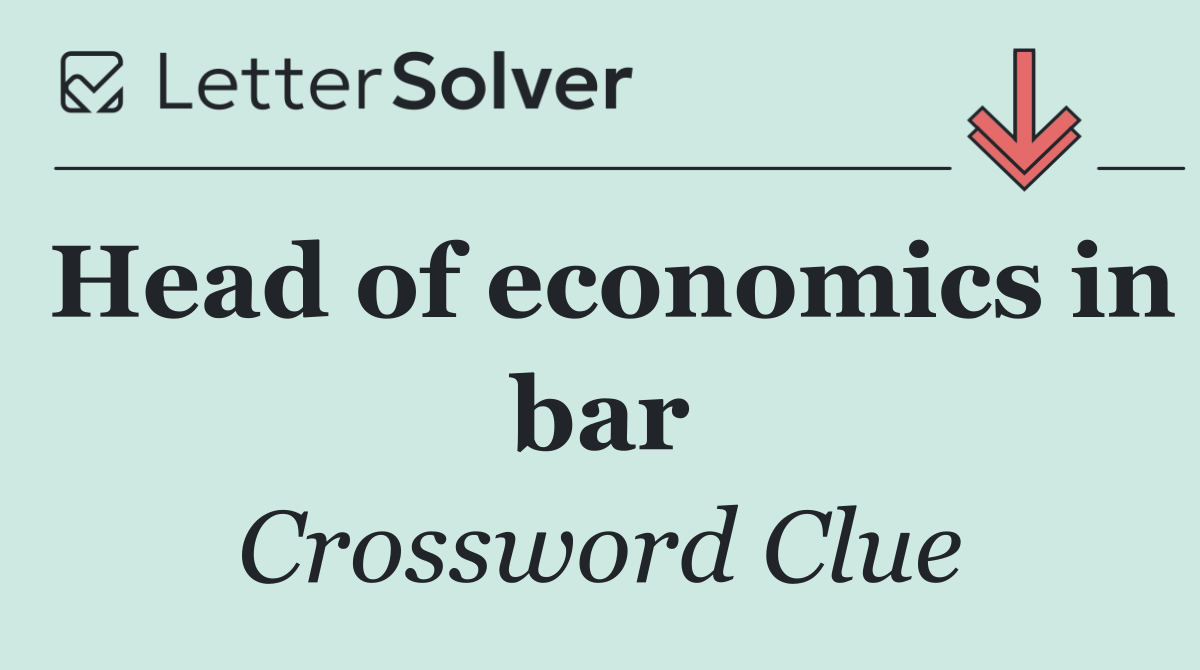 Head of economics in bar
