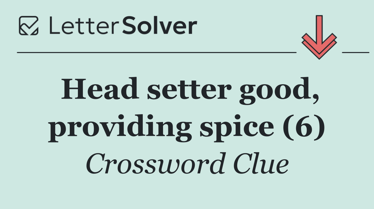 Head setter good, providing spice (6)