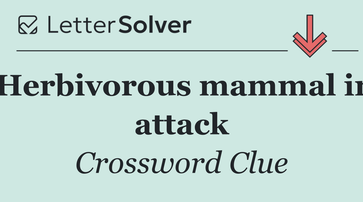 Herbivorous mammal in attack