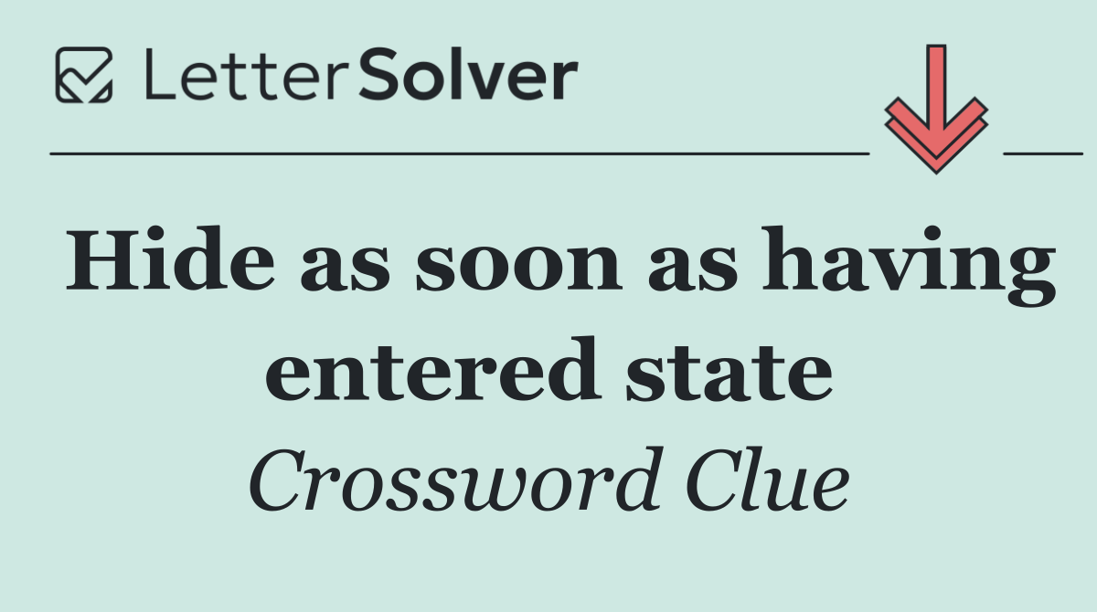 Hide as soon as having entered state