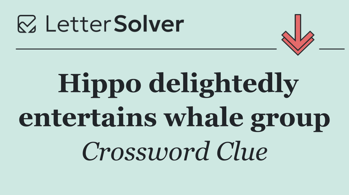 Hippo delightedly entertains whale group