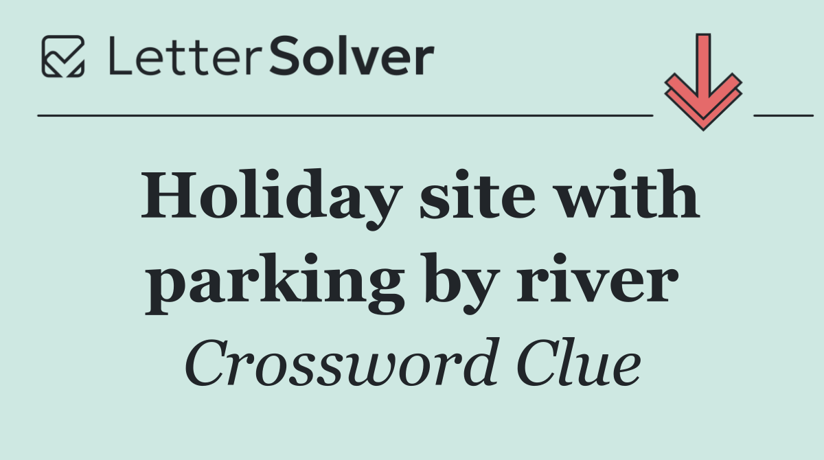 Holiday site with parking by river