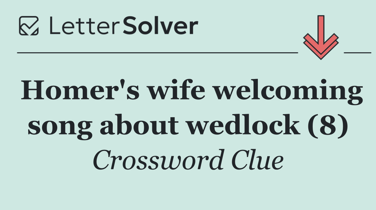 Homer's wife welcoming song about wedlock (8)