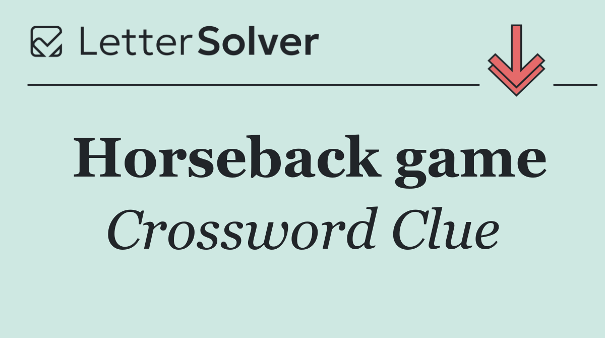 Horseback game