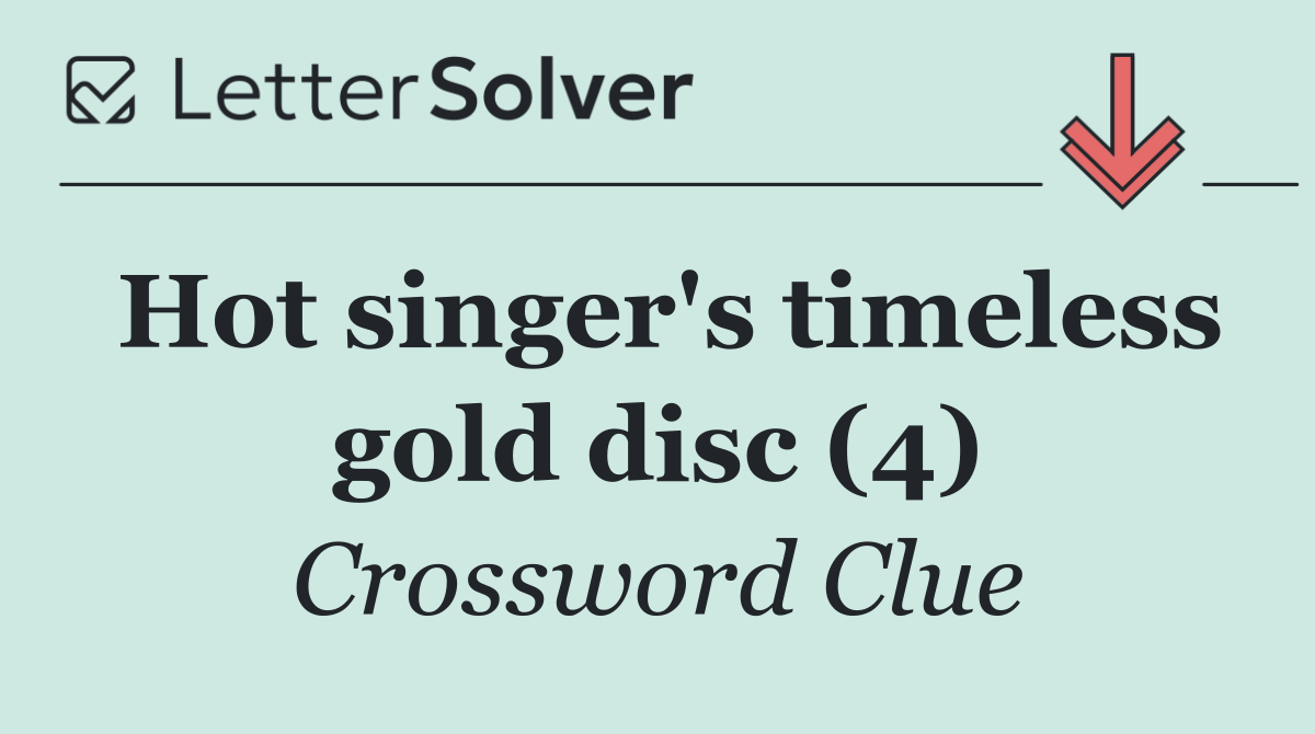 Hot singer's timeless gold disc (4)