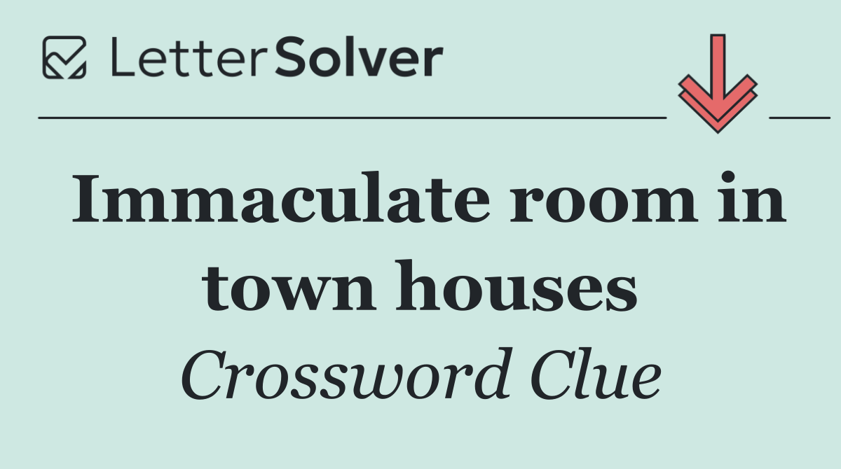 Immaculate room in town houses