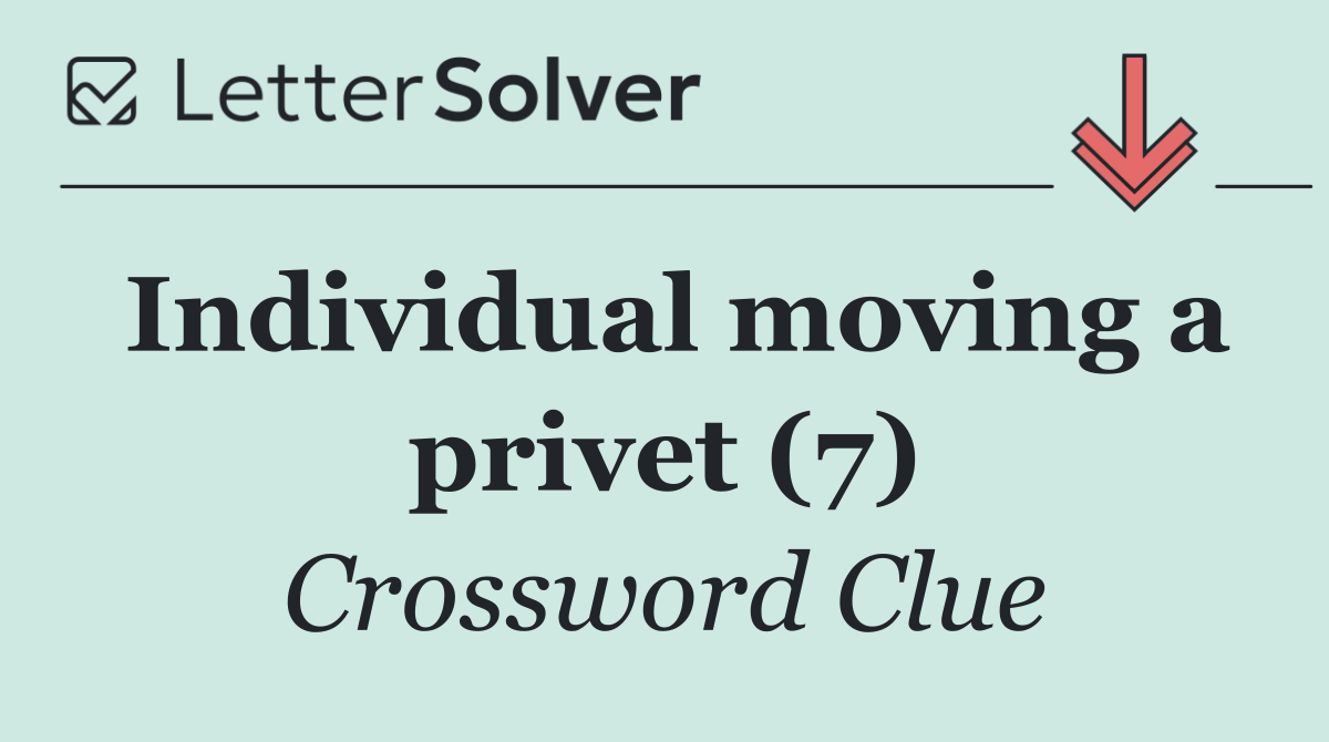 Individual moving a privet (7)