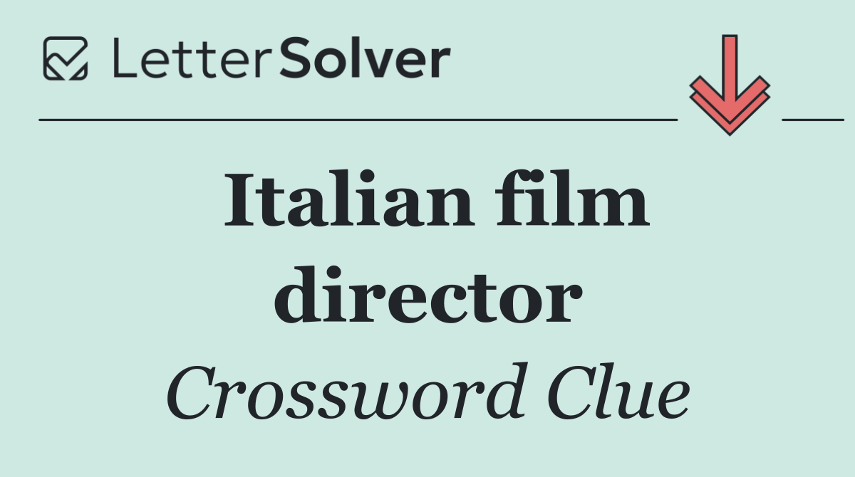 Italian film director