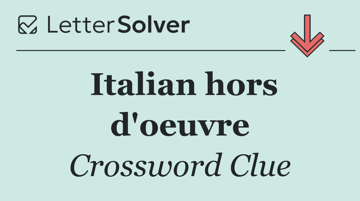 Italian hors d'oeuvre