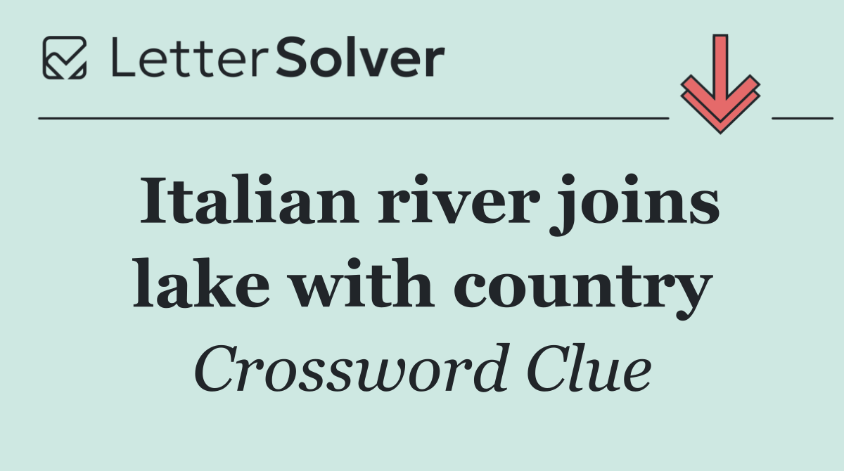 Italian river joins lake with country