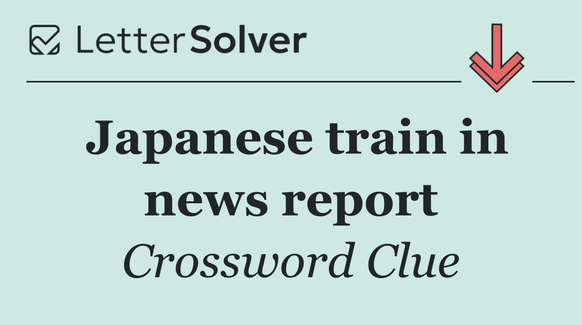 Japanese train in news report