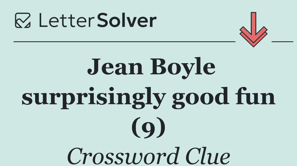 Jean Boyle surprisingly good fun (9)