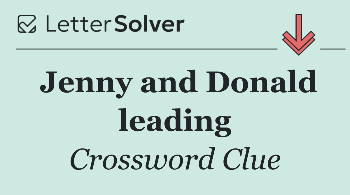 Jenny and Donald leading