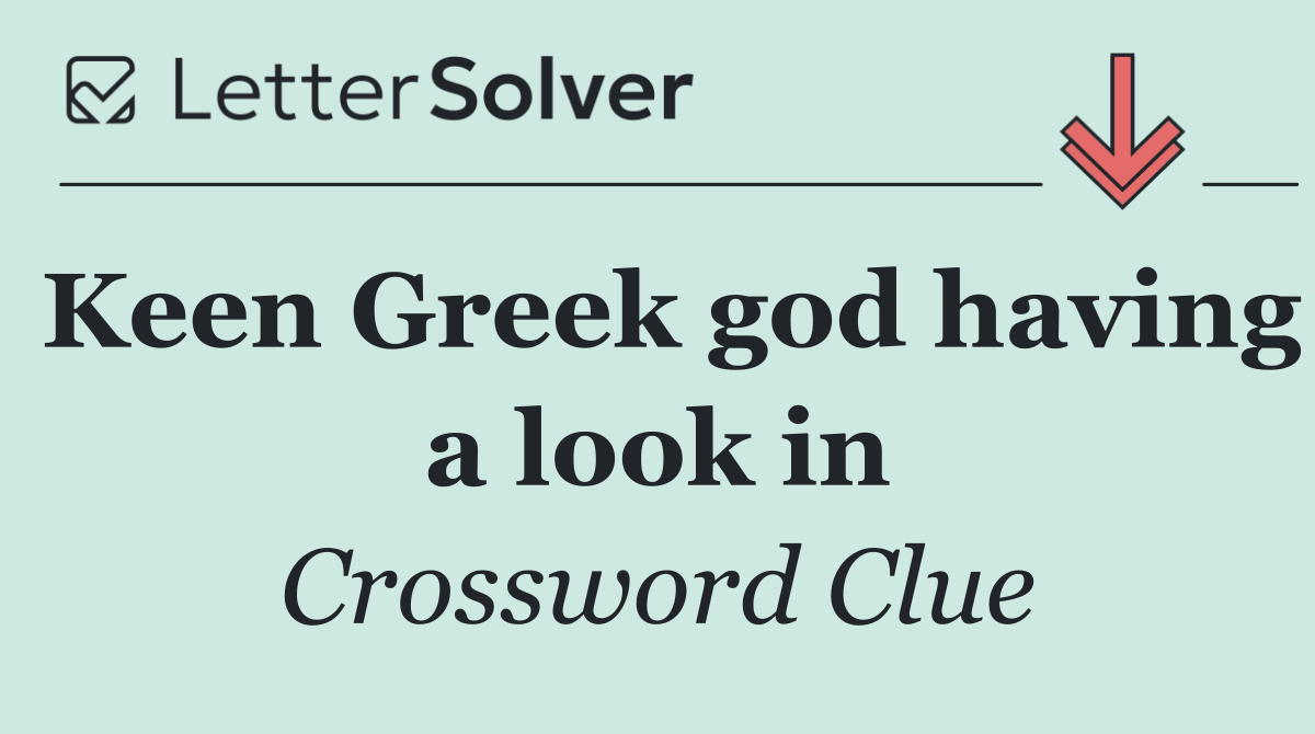 Keen Greek god having a look in