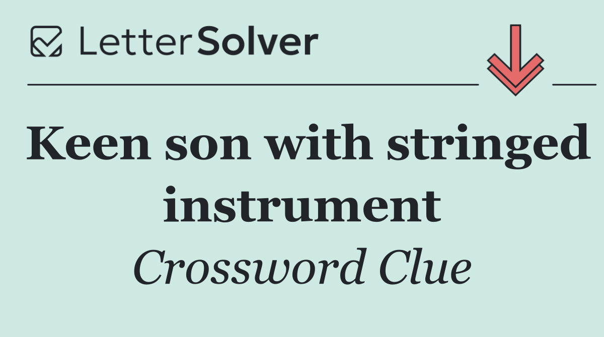 Keen son with stringed instrument