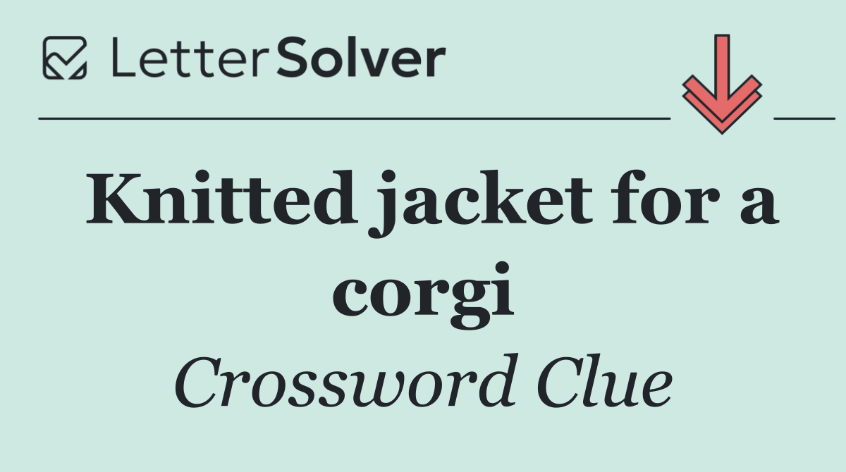 Knitted jacket for a corgi