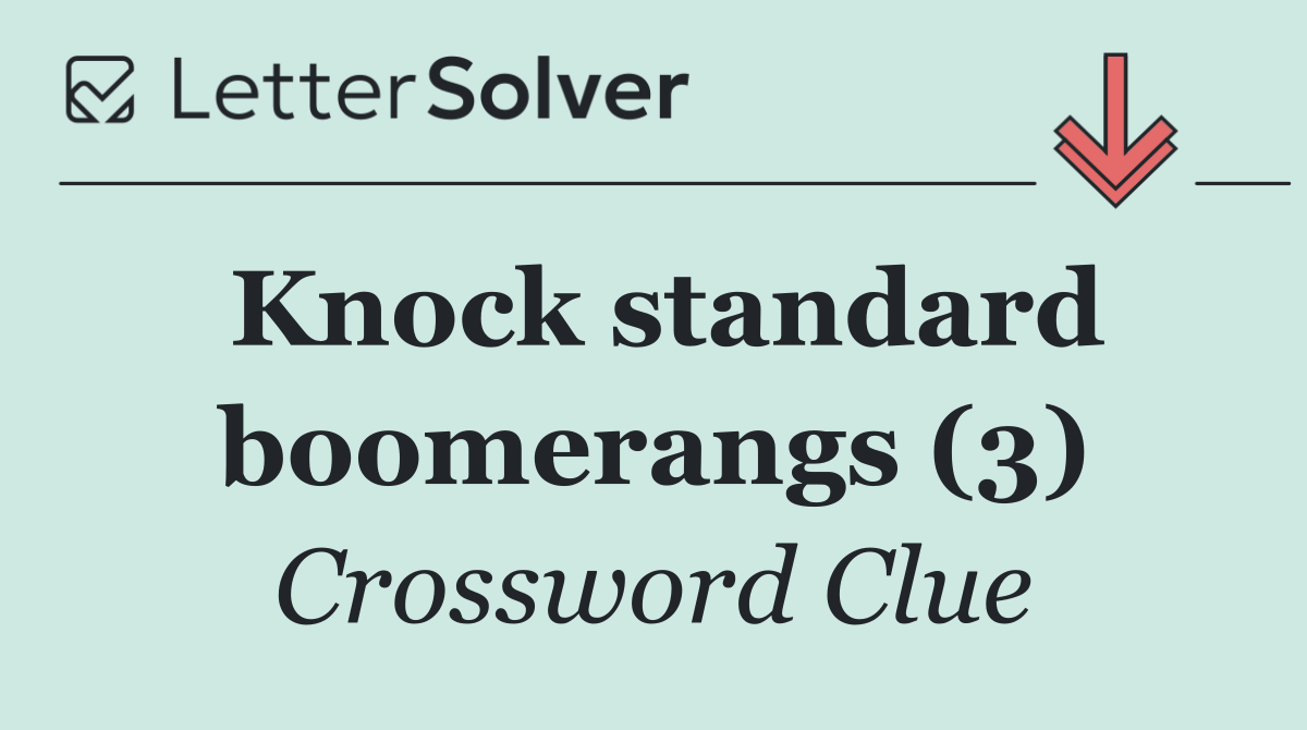 Knock standard boomerangs (3)