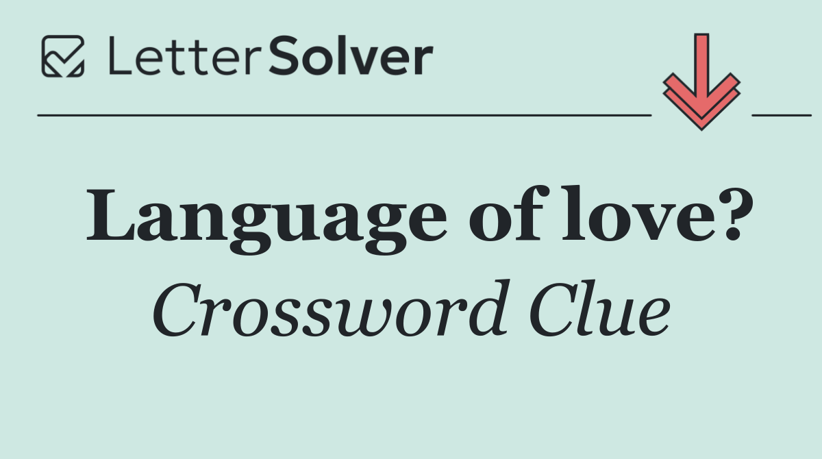 Language of love?