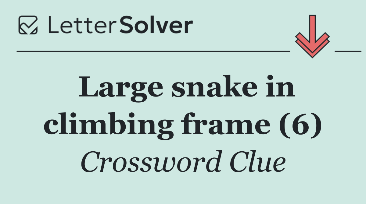 Large snake in climbing frame (6)