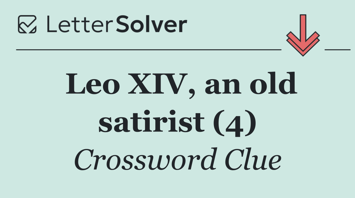 Leo XIV, an old satirist (4)