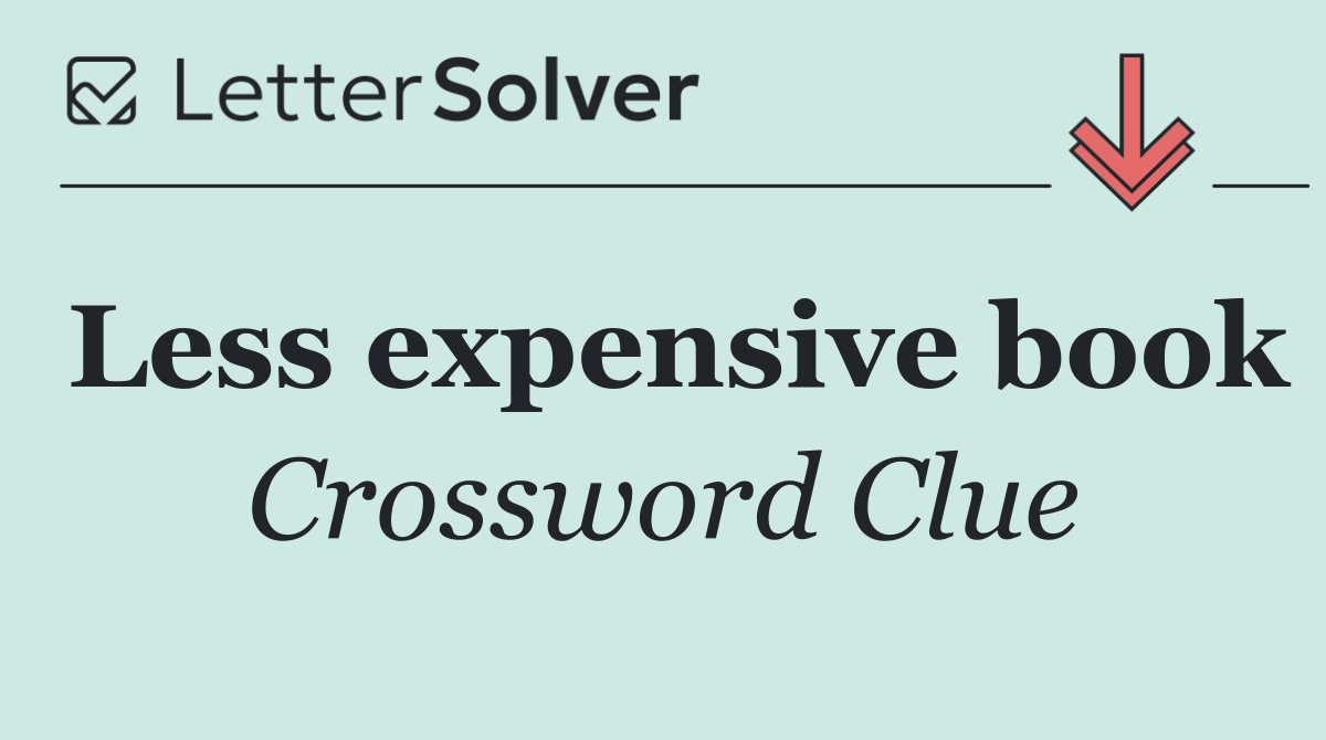 Less expensive book