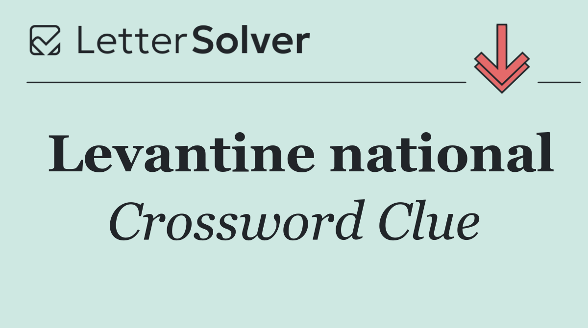 Levantine national