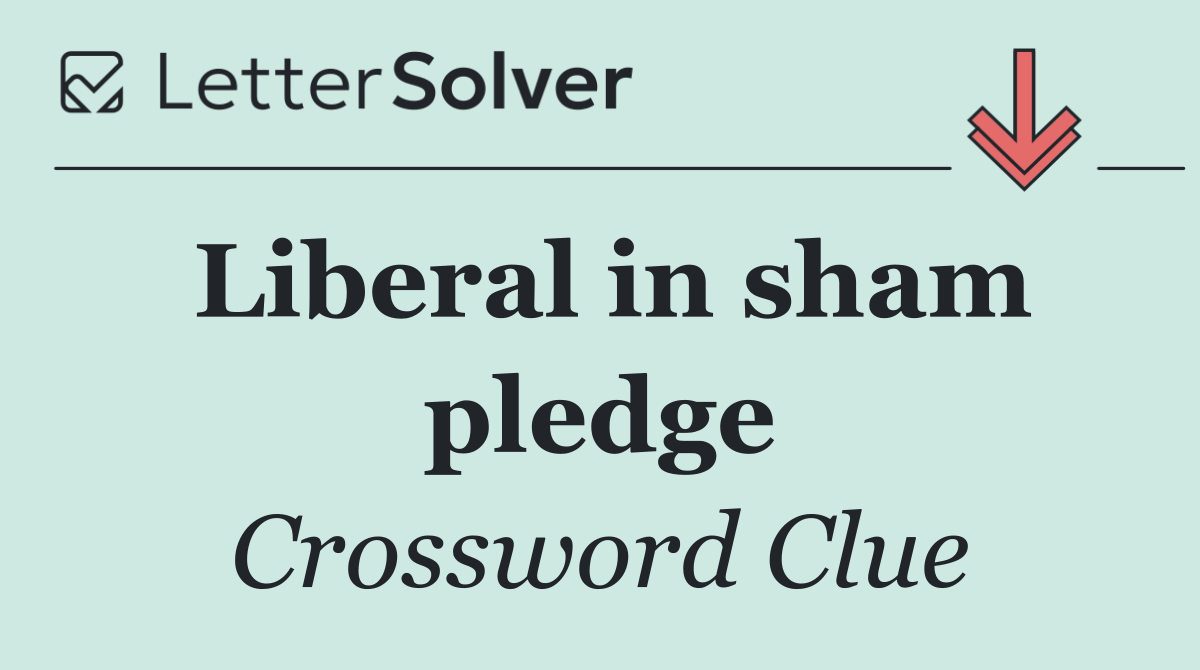 Liberal in sham pledge