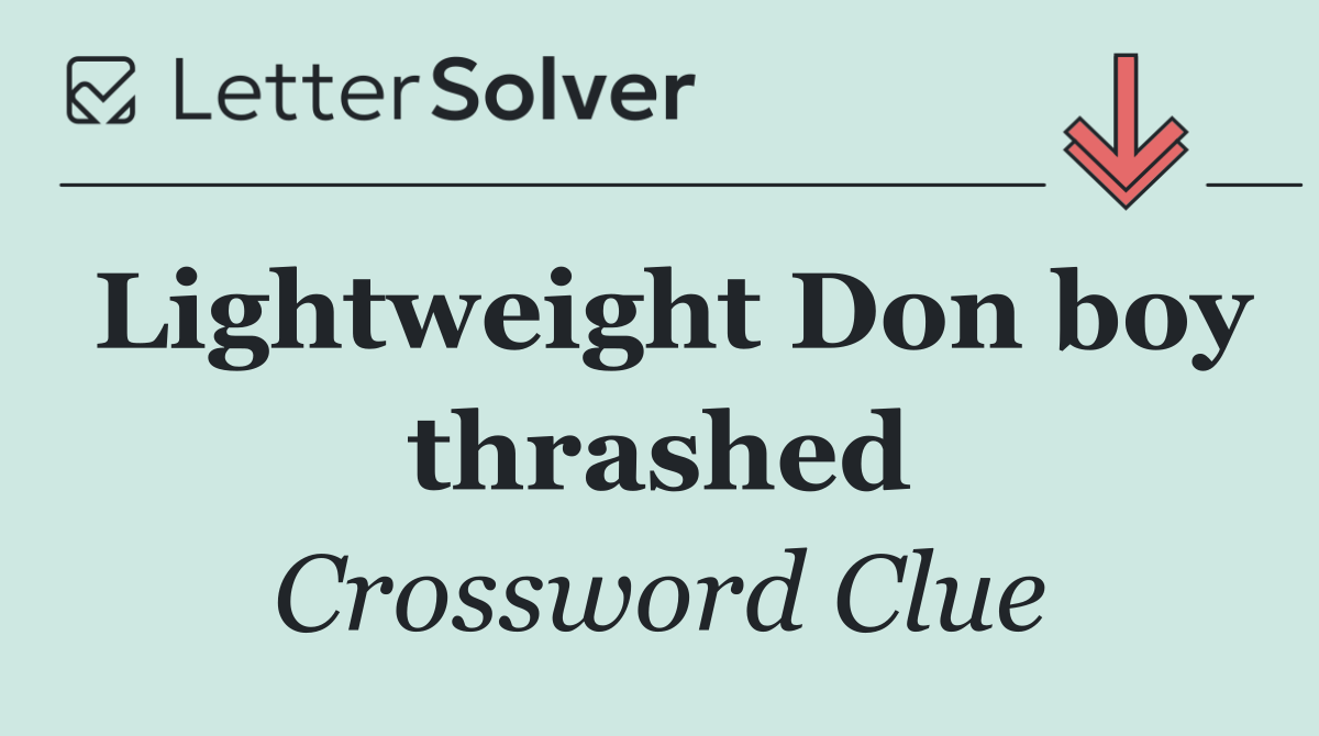 Lightweight Don boy thrashed
