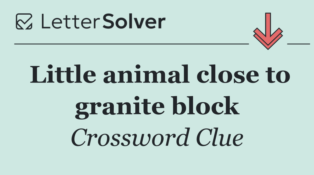 Little animal close to granite block