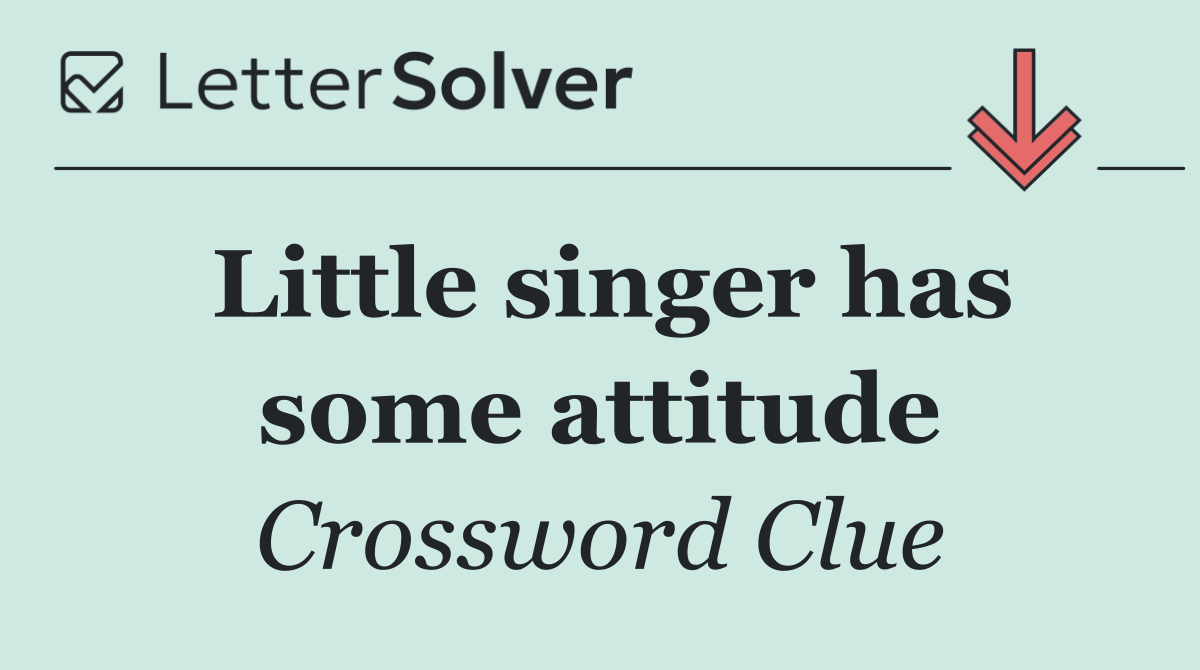 Little singer has some attitude