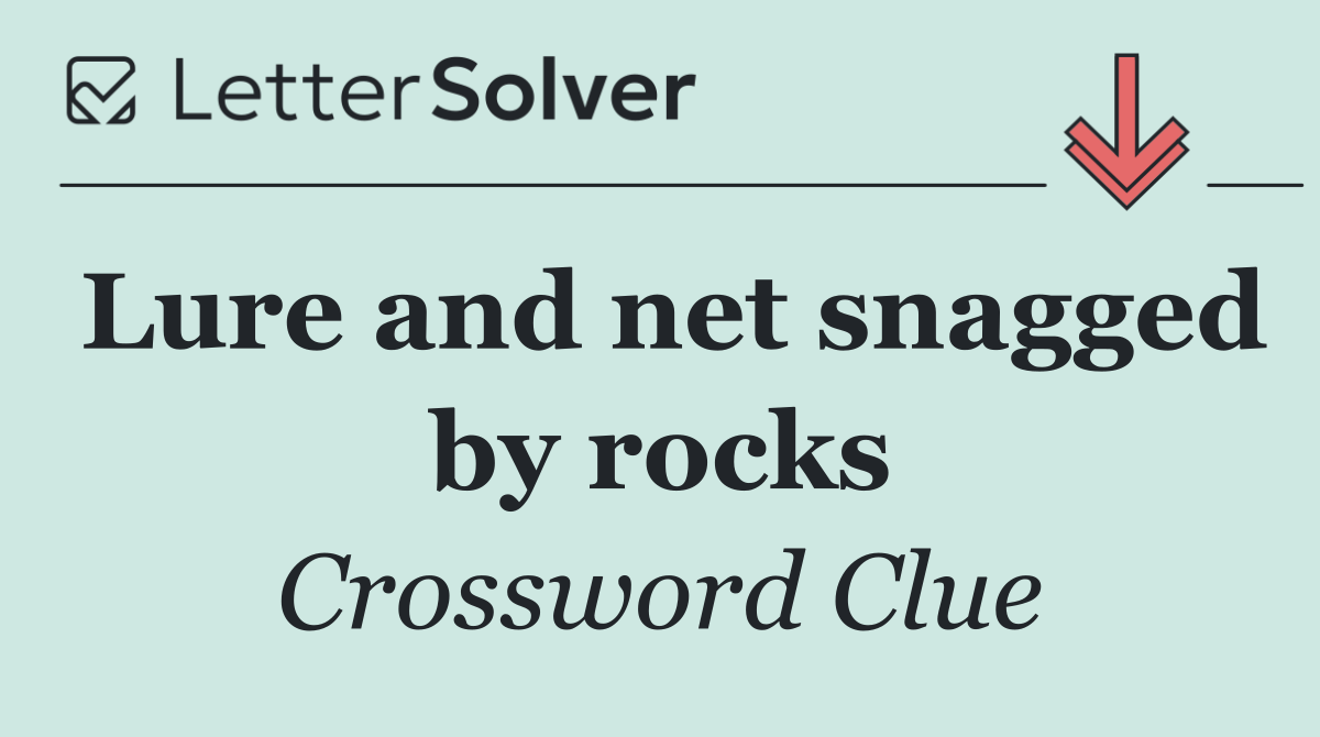 Lure and net snagged by rocks