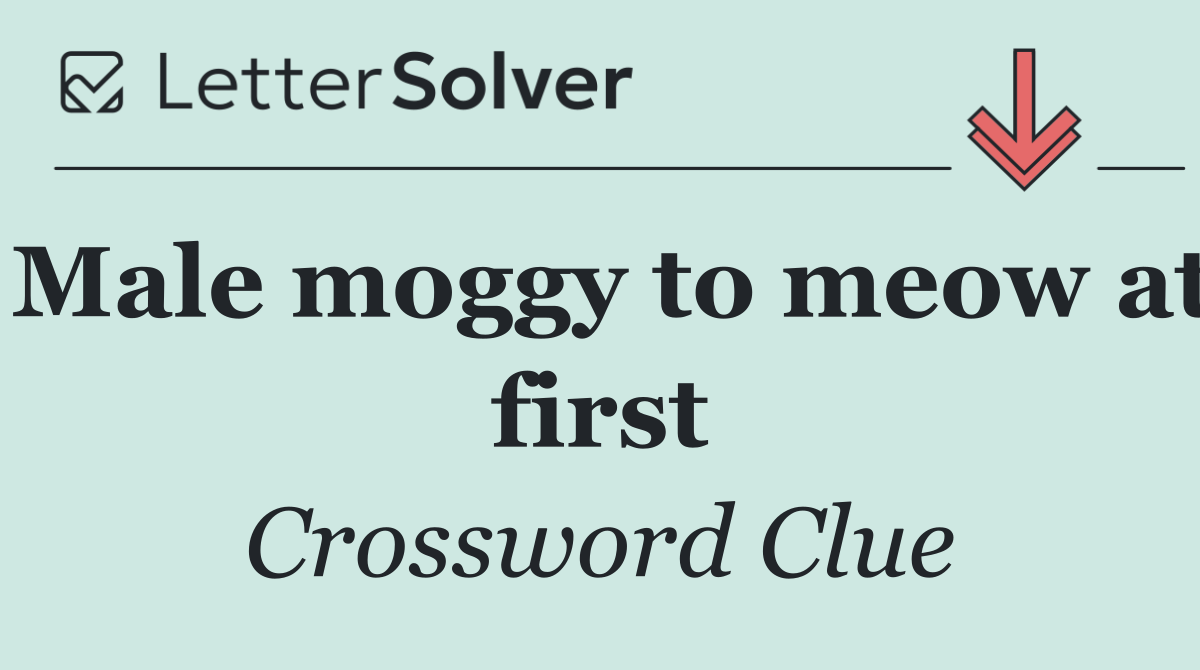 Male moggy to meow at first