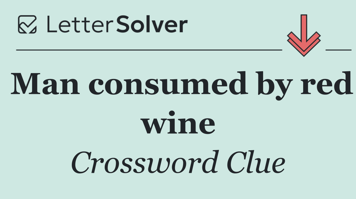 Man consumed by red wine