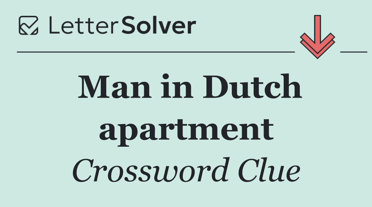 Man in Dutch apartment