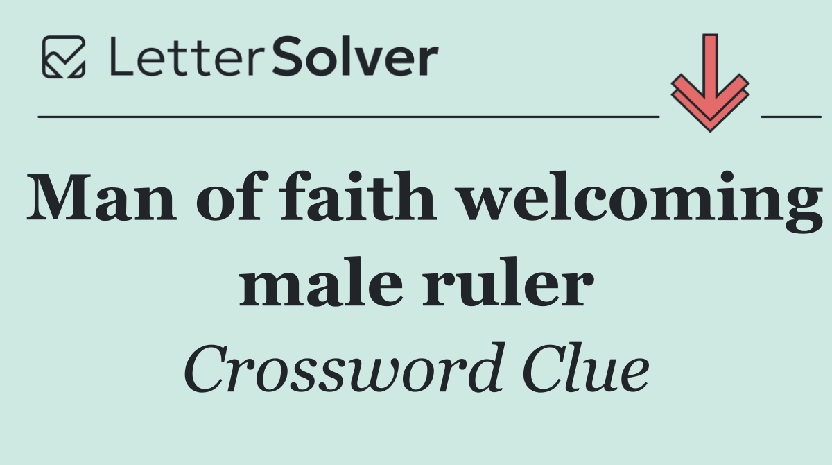 Man of faith welcoming male ruler
